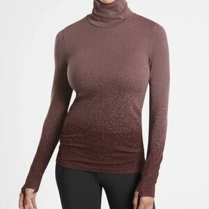 Athleta Flurry Blizzard Gradient Turtleneck Shirt